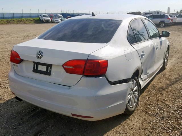 3VW2K7AJ9EM309244 - 2014 VOLKSWAGEN JETTA BASE WHITE photo 4