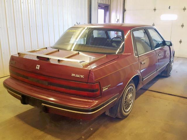 1G4AL51R3K6451294 - 1989 BUICK CENTURY LI MAROON photo 4