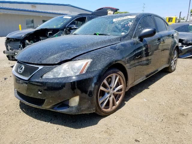 JTHBE262765010467 - 2006 LEXUS IS 350 BLACK photo 2