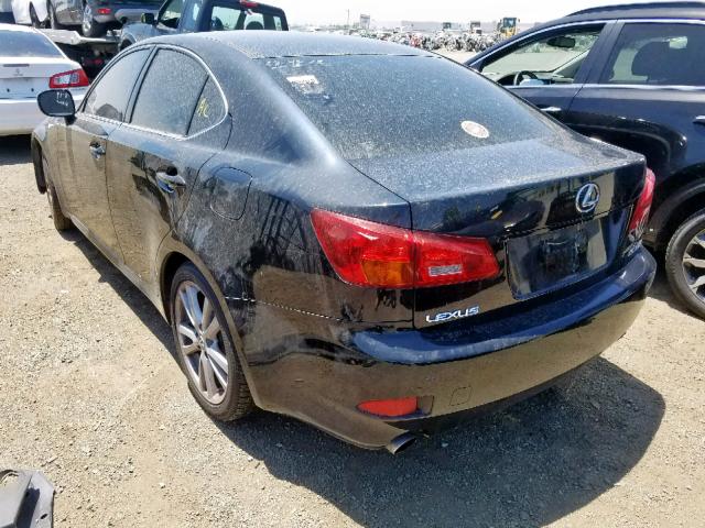 JTHBE262765010467 - 2006 LEXUS IS 350 BLACK photo 3