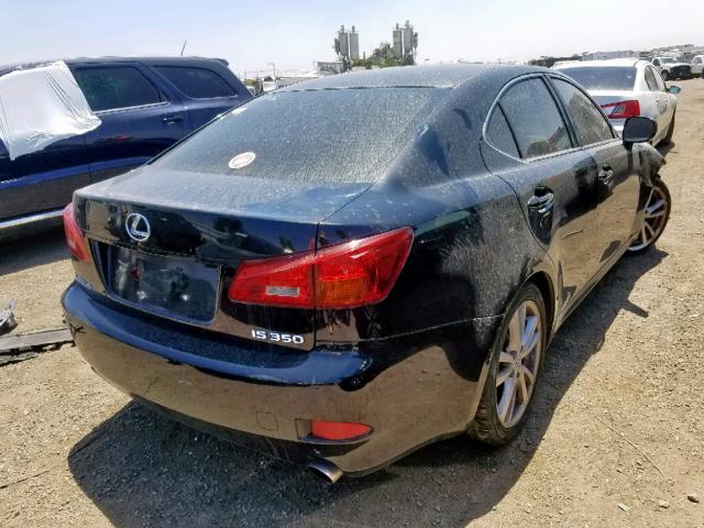 JTHBE262765010467 - 2006 LEXUS IS 350 BLACK photo 4