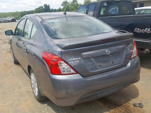 3N1CN7AP3HL904770 - 2017 NISSAN VERSA S GRAY photo 3