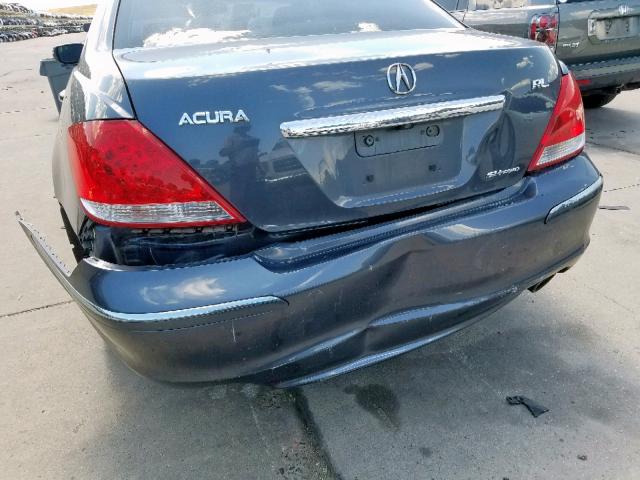 JH4KB16576C010428 - 2006 ACURA RL CHARCOAL photo 9