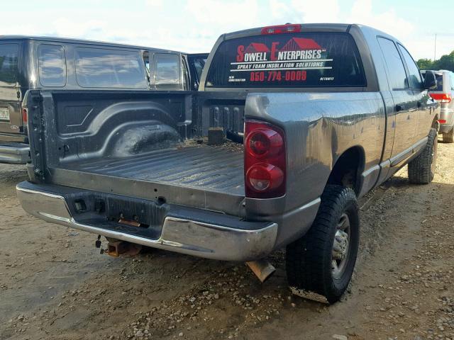 3D7KS29A37G795552 - 2007 DODGE RAM 2500 GRAY photo 4