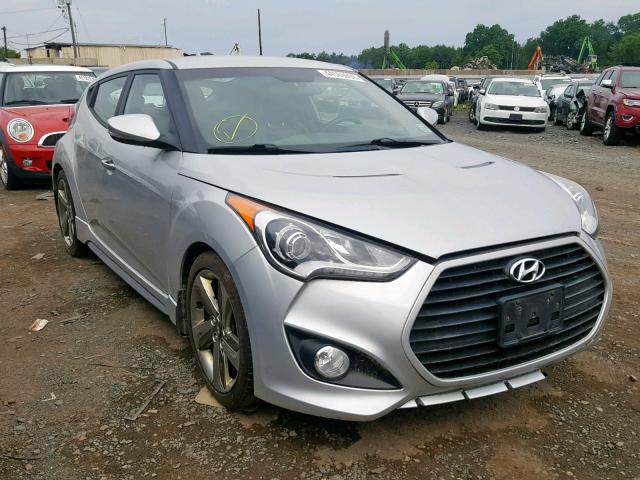 KMHTC6AE8EU193138 - 2014 HYUNDAI VELOSTER T SILVER photo 1