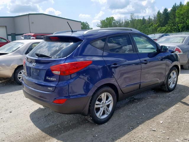 KM8JUCACXCU493360 - 2012 HYUNDAI TUCSON GLS BLUE photo 4