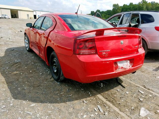 2B3KA33G88H185763 - 2008 DODGE CHARGER SX RED photo 3