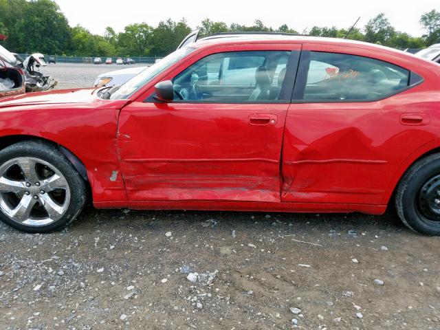 2B3KA33G88H185763 - 2008 DODGE CHARGER SX RED photo 9