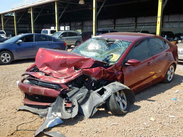 1C3CDFBBXFD320192 - 2015 DODGE DART SXT MAROON photo 2