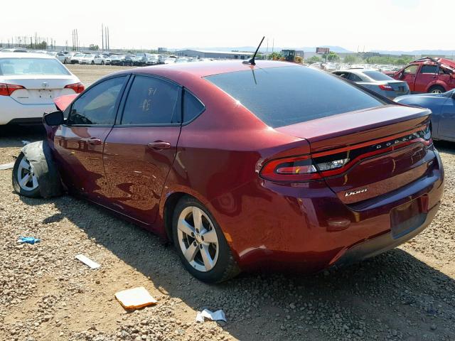 1C3CDFBBXFD320192 - 2015 DODGE DART SXT MAROON photo 3