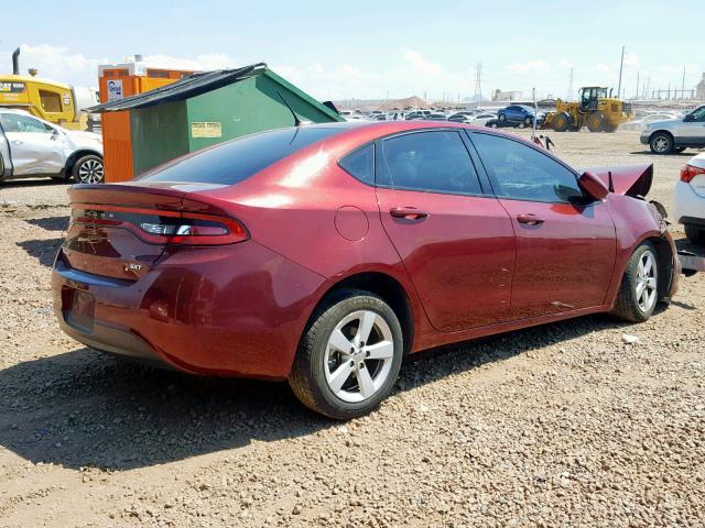 1C3CDFBBXFD320192 - 2015 DODGE DART SXT MAROON photo 4