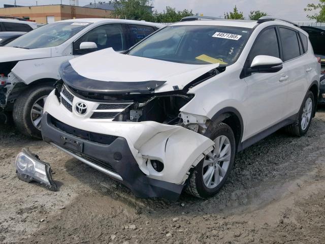 2T3DFREV5EW147667 - 2014 TOYOTA RAV4 LIMIT WHITE photo 2