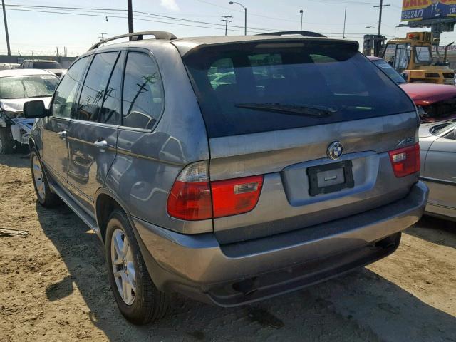 5UXFA13524LU23024 - 2004 BMW X5 3.0I GRAY photo 3