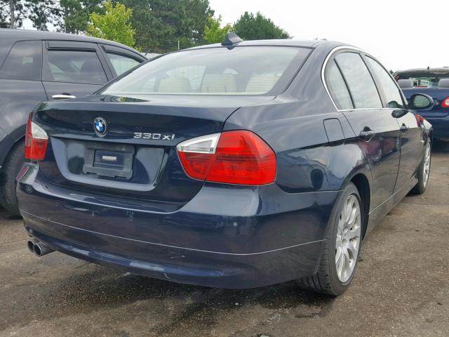 WBAVD33596KV66929 - 2006 BMW 330 XI BLUE photo 4