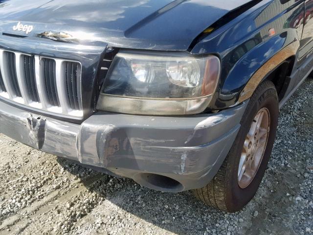 1J4GX48S64C302558 - 2004 JEEP GRAND CHER BLACK photo 9