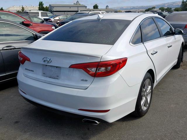 5NPE24AA7FH135437 - 2015 HYUNDAI SONATA ECO WHITE photo 4