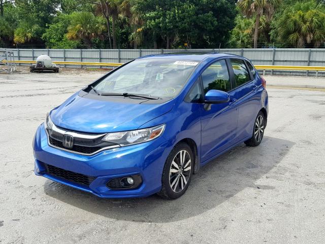 3HGGK5H87JM718919 - 2018 HONDA FIT EX BLUE photo 2