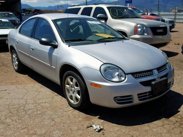 1B3ES56C75D162529 - 2005 DODGE NEON SXT GRAY photo 1