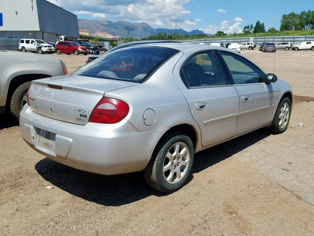 1B3ES56C75D162529 - 2005 DODGE NEON SXT GRAY photo 4