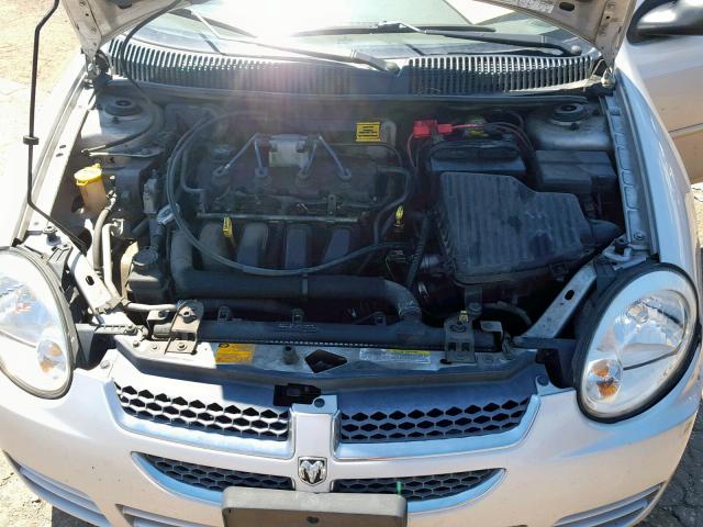 1B3ES56C75D162529 - 2005 DODGE NEON SXT GRAY photo 7