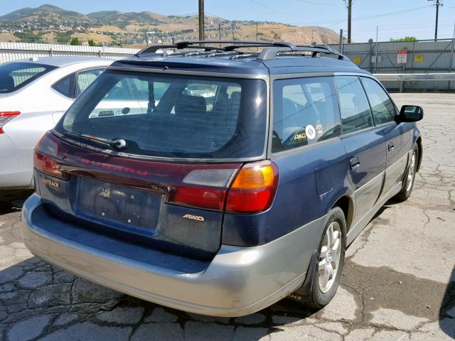 4S3BH675517678385 - 2001 SUBARU LEGACY OUT BLUE photo 4