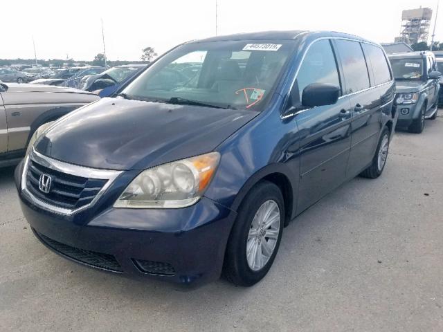 5FNRL38229B056610 - 2009 HONDA ODYSSEY LX BLUE photo 2