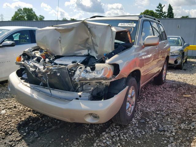 JTEGP21A960100700 - 2006 TOYOTA HIGHLANDER TAN photo 2