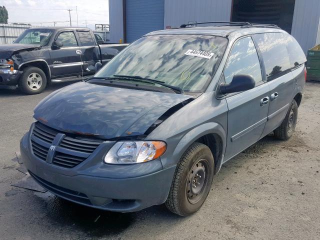 1D4GP45R06B605015 - 2006 DODGE CARAVAN SX BLUE photo 2