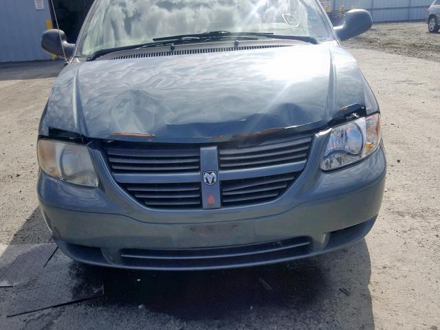 1D4GP45R06B605015 - 2006 DODGE CARAVAN SX BLUE photo 9