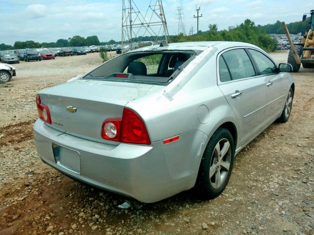 1G1ZC5E0XCF335670 - 2012 CHEVROLET MALIBU 1LT SILVER photo 4