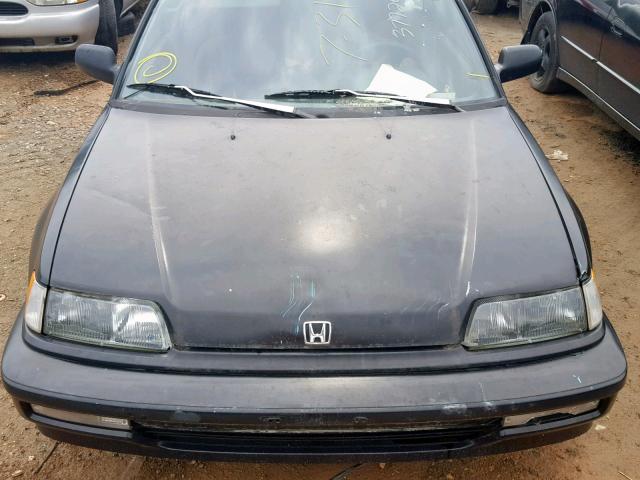 2HGED6358MH588009 - 1991 HONDA CIVIC DX BLACK photo 7