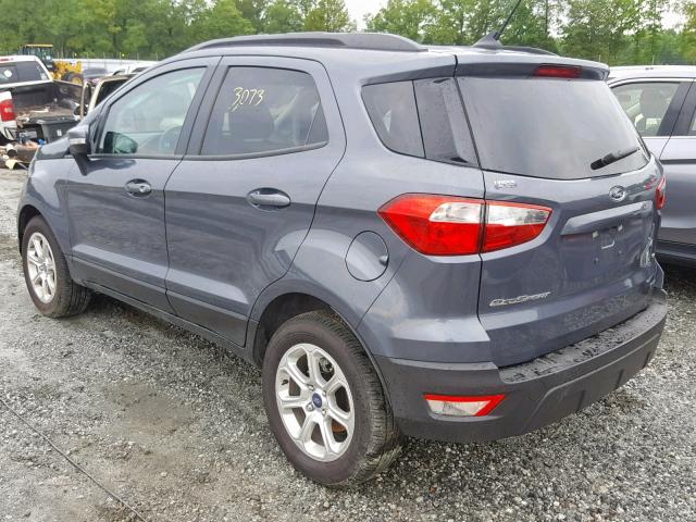 MAJ3S2GE3KC269881 - 2019 FORD ECOSPORT S GRAY photo 3