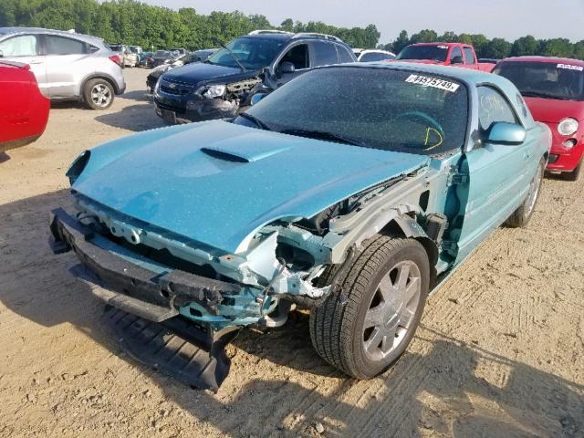1FAHP60A32Y116913 - 2002 FORD THUNDERBIR TURQUOISE photo 2