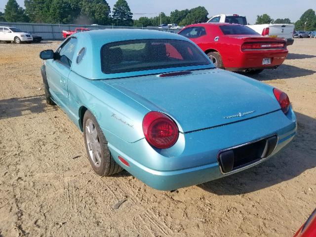 1FAHP60A32Y116913 - 2002 FORD THUNDERBIR TURQUOISE photo 3
