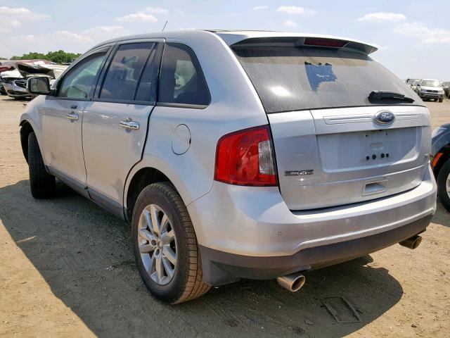 2FMDK3JC3BBA80168 - 2011 FORD EDGE SEL SILVER photo 3