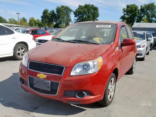 KL1TD6DE3AB115389 - 2010 CHEVROLET AVEO LS RED photo 2