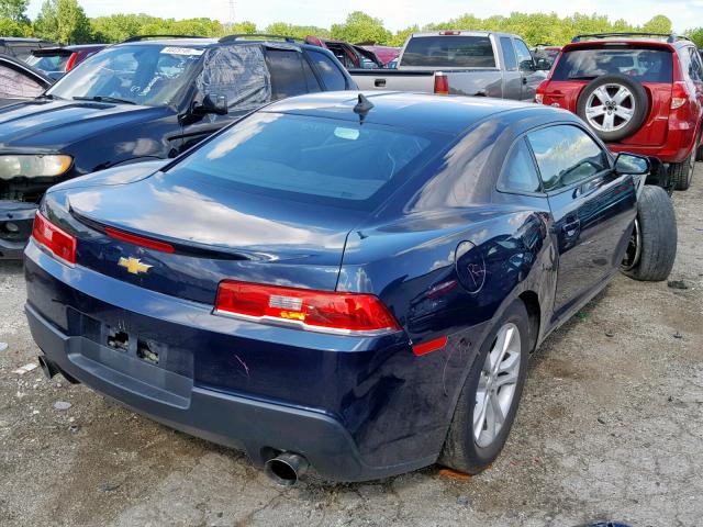 2G1FB1E32F9264485 - 2015 CHEVROLET CAMARO LS BLUE photo 4