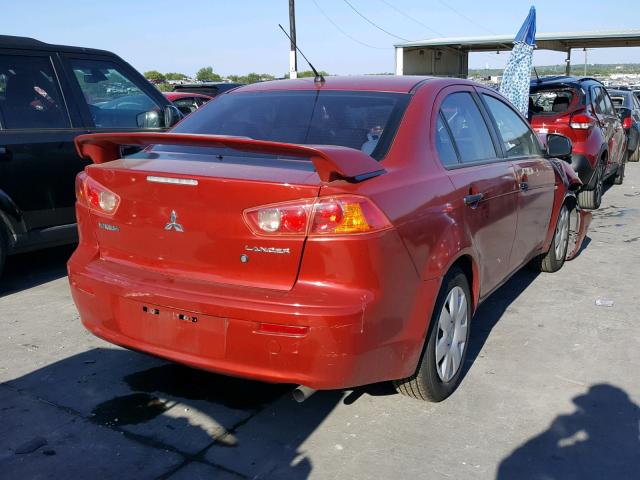 JA3AU16U39U000443 - 2009 MITSUBISHI LANCER DE RED photo 4