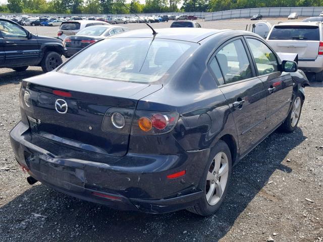 JM1BK323861455452 - 2006 MAZDA 3 S BLACK photo 4