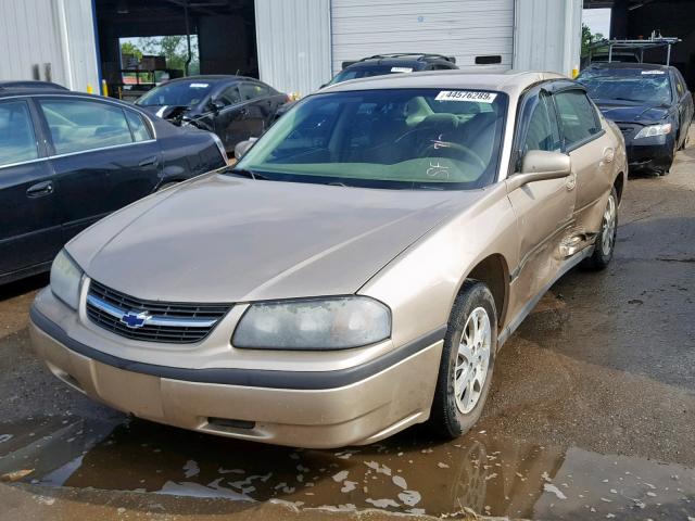 2G1WF55E649382307 - 2004 CHEVROLET IMPALA GOLD photo 2