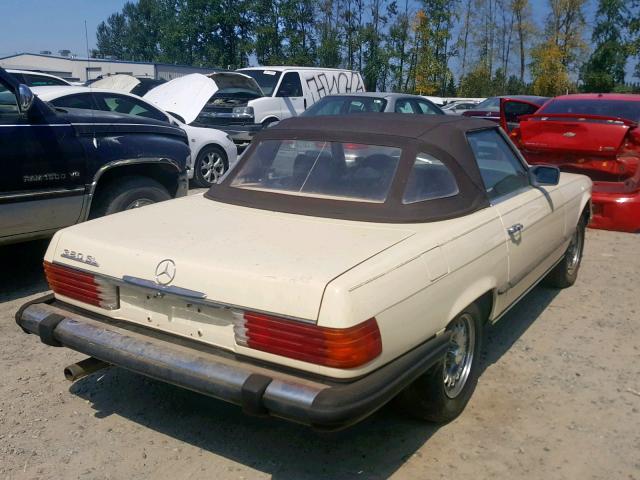 WDBBA45A3BB006265 - 1981 MERCEDES-BENZ 380 SL BEIGE photo 4