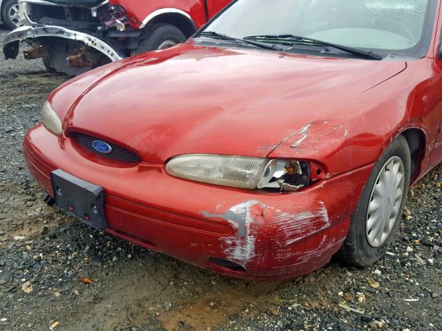 1FALP6531VK163949 - 1997 FORD CONTOUR BA RED photo 9