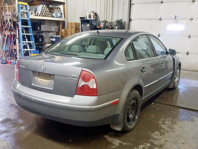 WVWTH63B83P353474 - 2003 VOLKSWAGEN PASSAT GLX GRAY photo 4