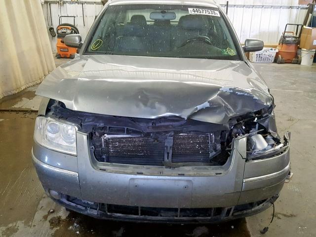 WVWTH63B83P353474 - 2003 VOLKSWAGEN PASSAT GLX GRAY photo 9