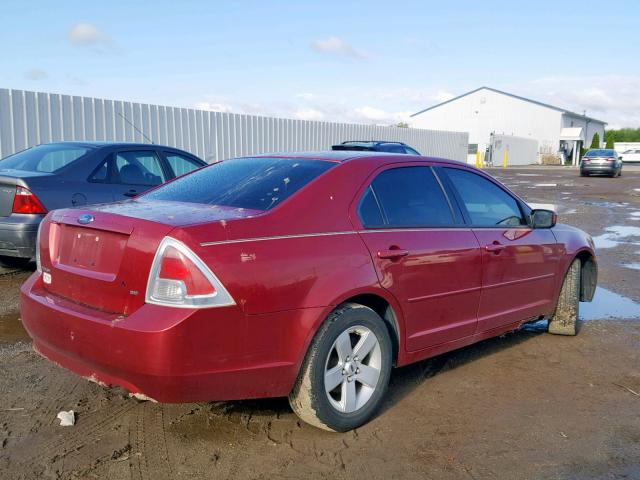 3FAHP07Z06R235788 - 2006 FORD FUSION SE RED photo 4