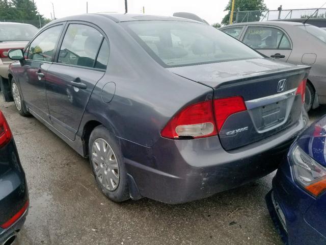 2HGFA16259H018588 - 2009 HONDA CIVIC DX GRAY photo 3