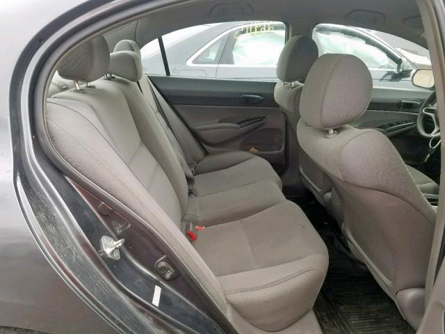 2HGFA16259H018588 - 2009 HONDA CIVIC DX GRAY photo 6