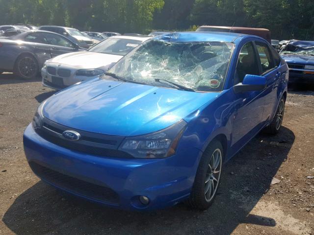 1FAHP3GN0AW169196 - 2010 FORD FOCUS SES BLUE photo 2