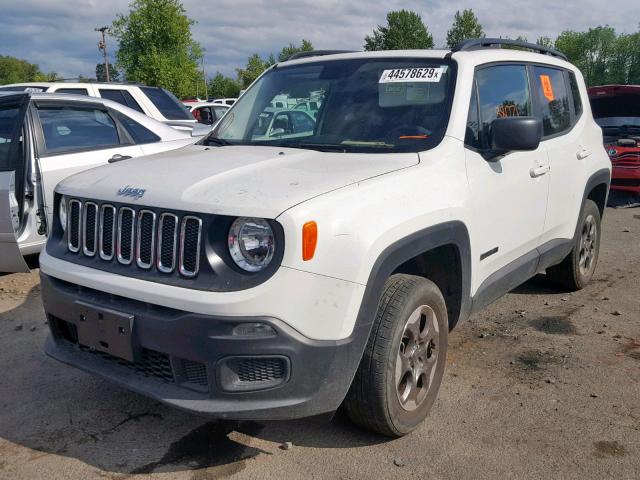 ZACCJBAB9HPE94693 - 2017 JEEP RENEGADE S თეთრი ფოტო 2