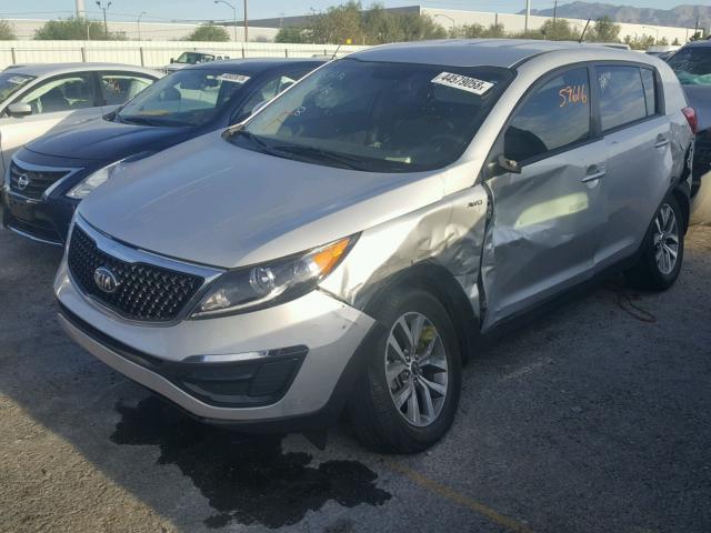 KNDPBCAC0E7630215 - 2014 KIA SPORTAGE L GRAY photo 2